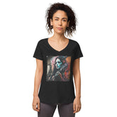 Guitar Is My Language Women’s Fitted V-neck T-shirt - Beyond T-shirts